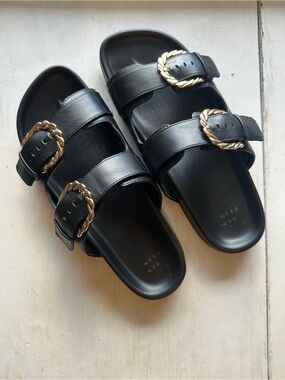 A New Day Black Sandals Sz 9